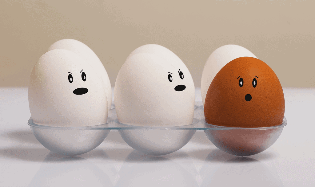 Eggs in a tray